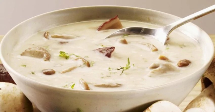 Суп из вешенок со сливками и картошкой