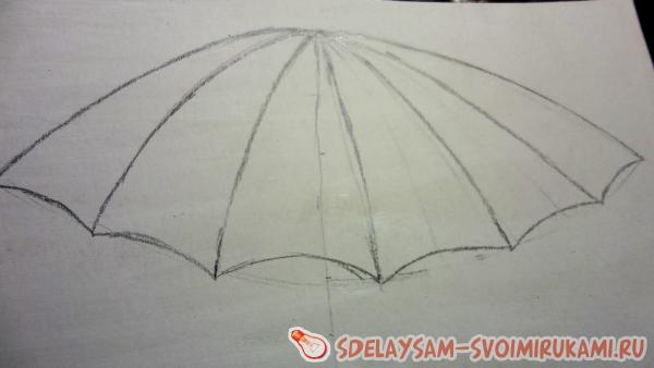 Рисуем начальный эскиз зонтика