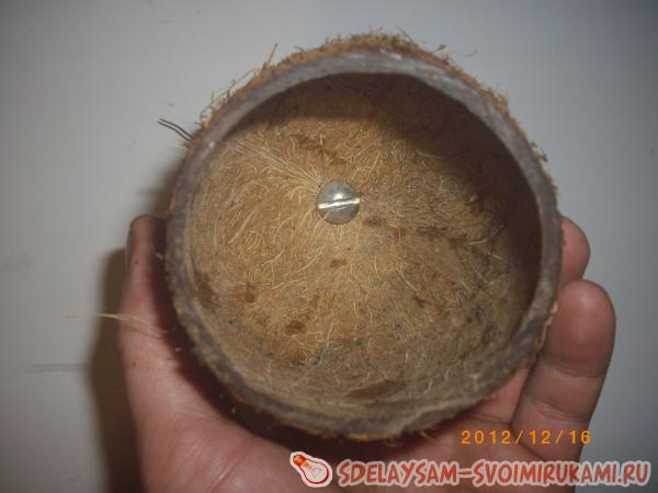 Подставка для ручек из кокосового ореха
