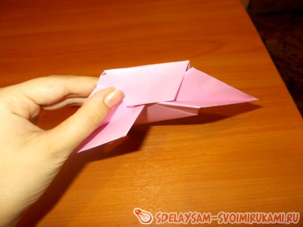 Забавная оригами улитка