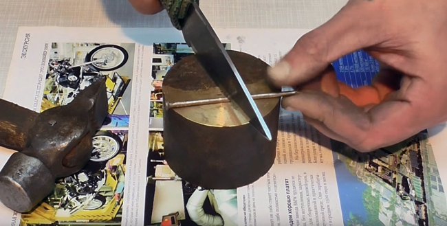 Закалка режущей кромки ножа графитом