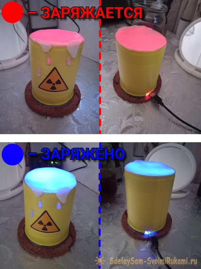 Как сделать светильник обалденный Радиоактивная бочка