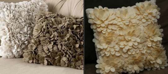 Декоративные подушки из фетра: идеи и мастер-класс