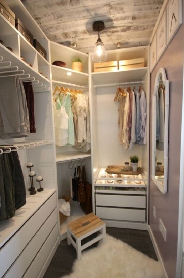 Шикарно! 26 идей для гардеробной комнаты и даже для комнатки.