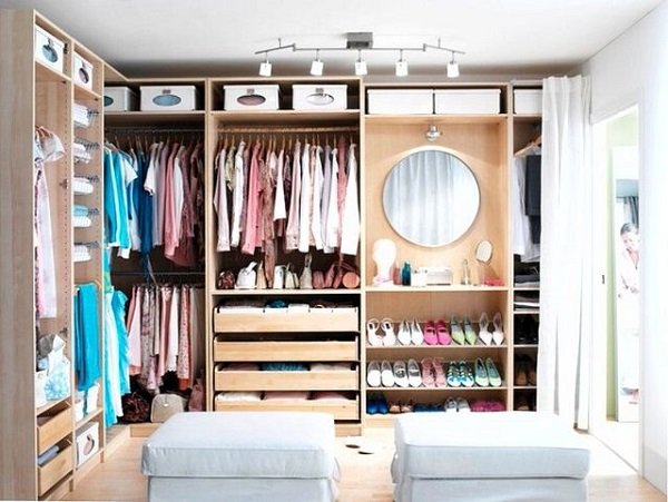 Шикарно! 26 идей для гардеробной комнаты и даже для комнатки.